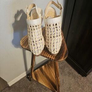 Vintage Louboutins Slingback Mules in Cream